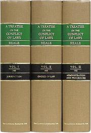Cover of: A treatise on the conflict of laws by Beale, Joseph Henry