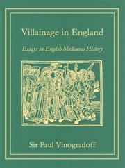 Cover of: Villainage In England: Essays In English Medieval History