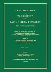 Cover of: An introduction to the history of the law of real property | Digby, Kenelm Edward Sir