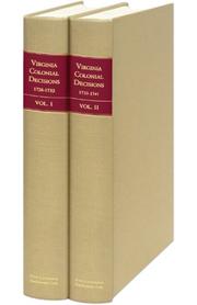 Cover of: Virginia colonial decisions by Virginia. General Court.