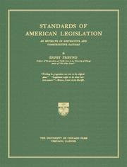 Standards of American legislation by Ernst Freund