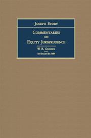 Cover of: Commentaries on equity jurisprudence by Story, Joseph