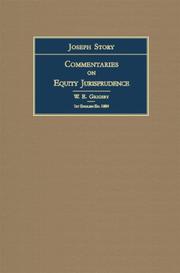 Cover of: Commentaries on equity jurisprudence by Story, Joseph, Story, Joseph