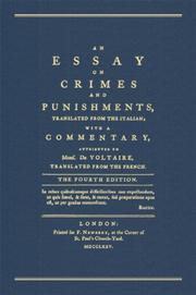 Cover of: An essay on crimes and punishments by Cesare Beccaria