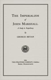 Cover of: The Imperialism of John Marshall: A Study in Expediency