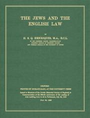 Cover of: The Jews And the English Law by H. S. Q. Henriques