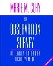Cover of: An observation survey of early literacy achievement by Marie M. Clay