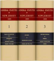 Cover of: General statutes of New Jersey