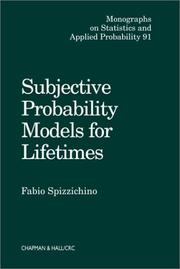Cover of: Subjective Probability Models for Lifetimes by Fabio Spizzichino, F. Spizzichino