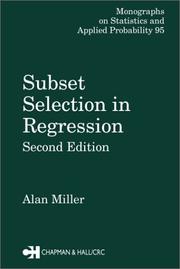 Subset selection in regression by Miller, Alan J.