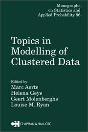 Cover of: Topics in Modelling of Clustered Data by Marc Aerts