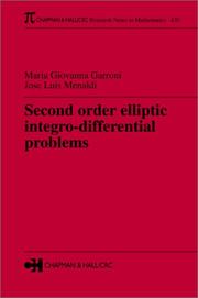 Second order elliptic integro-differential problems by Maria Giovanna Garroni, Jose Luis Menaldi