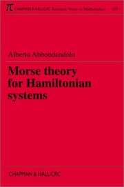 Cover of: Morse Theory for Hamiltonian Systems