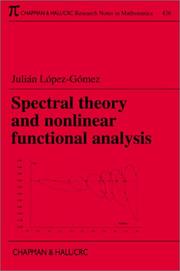 Cover of: Spectral Theory and Nonlinear Functional Analysis