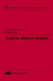 Cover of: Analytic Hilbert modules