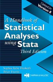 Cover of: A handbook of statistical analyses using Stata by S. Rabe-Hesketh