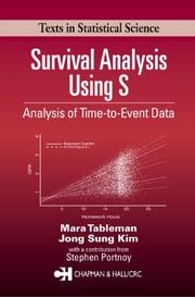 Cover of: Survival Analysis Using S by Mara Tableman, Jong Sung Kim