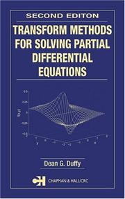 Cover of: Transform methods for solving partial differential equations by Dean G. Duffy