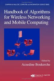 Cover of: Handbook of algorithms for wireless and mobile networks and computing