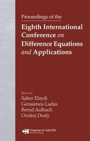 Cover of: Proceedings of the Eighth International Conference on Difference Equations and Applications