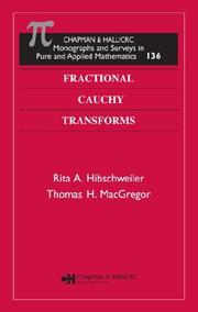 Fractional Cauchy transforms by Rita A. Hibschweiler