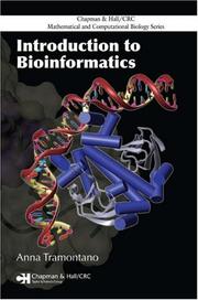 Cover of: Introduction to Bioinformatics (Chapman & Hall / Crc Mathematical & Computational Biology Series)