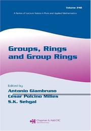 Cover of: Groups, rings, and group rings
