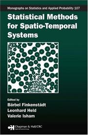 Cover of: Statistical Methods for Spatio-Temporal Systems (Monographs on Statistics and Applied Probability)
