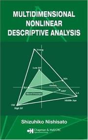 Cover of: Multidimensional Nonlinear Descriptive Analysis by Shizuhiko Nishisato