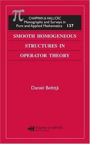 Cover of: Smooth homogeneous structures in operator theory by Daniel Beltiță