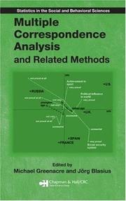 Cover of: Multiple correspondence analysis and related methods by edited by Michael Greenacre, Jörg Blasius.