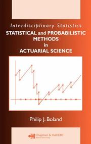 Cover of: Statistical and Probabilistic Methods in Actuarial Science (Interdisciplinary Statistics)