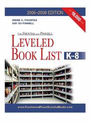 Cover of: The Fountas & Pinnell leveled book list K-8 by Irene C. Fountas