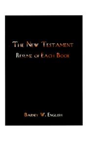 Cover of: The New Testament | Barney W. English