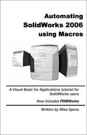 Cover of: Automating SOLIDWORKS 2006 using MACROS