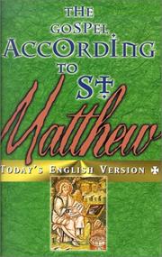 Cover of: The Gospel According to St. Matthew