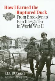 Cover of: How I earned the ruptured duck: from Brooklyn to Berchtesgaden in World War II