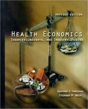 Cover of: Health Economics : Theories, Insights, and Industry Studies (2000 Update)