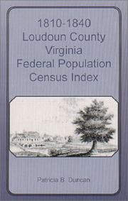 Cover of: 1810-1840 Loudoun County, Virginia federal population census index