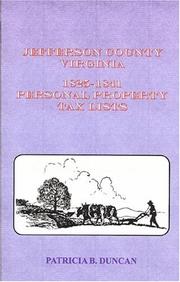 Cover of: Jefferson County, Virginia 1825-1841 personal property tax lists