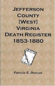 Cover of: Jefferson County, [West] Virginia death register, 1853-1880