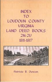 Cover of: Index to Loudoun County, Virginia land deed books 2N-2U, 1811-1817