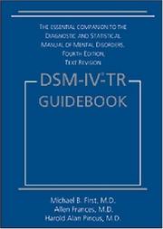 Cover of: DSM-IV-TR Guidebook by Allen Frances, Harold Alan Pincus