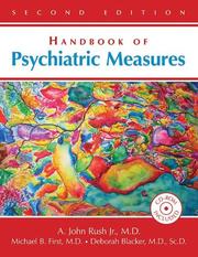 Cover of: Handbook of Psychiatric Measures by John Rush