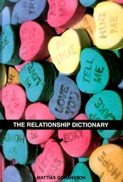 Cover of: The relationship dictionary