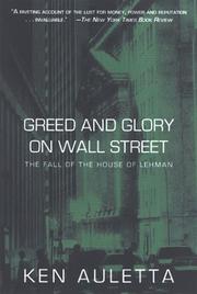 Cover of: Greed and Glory on Wall Street by Ken Auletta