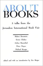 Cover of: About books by edited and with an introduction by Zev Birger.
