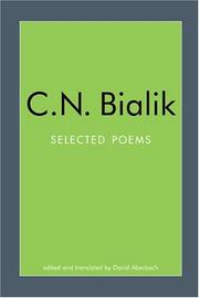 Cover of: Selected Poems Of C.N. Bialik (Jewish Classics)