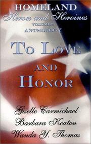 Cover of: To love and honor: an anthology