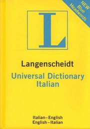 Cover of: Langenscheidt Universal Italian Dictionary: Italian-English / English-Italian (Langenscheidt Universal Dictionary)